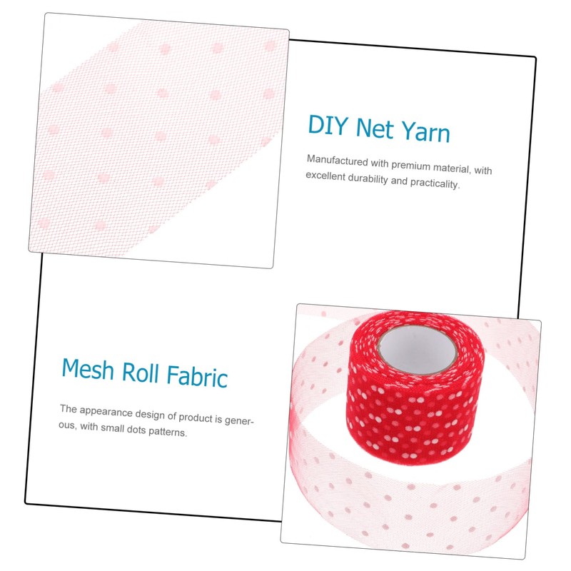 Hohopeti 2 Rolls Dots Pattern Net Yarn Decorative Mesh for