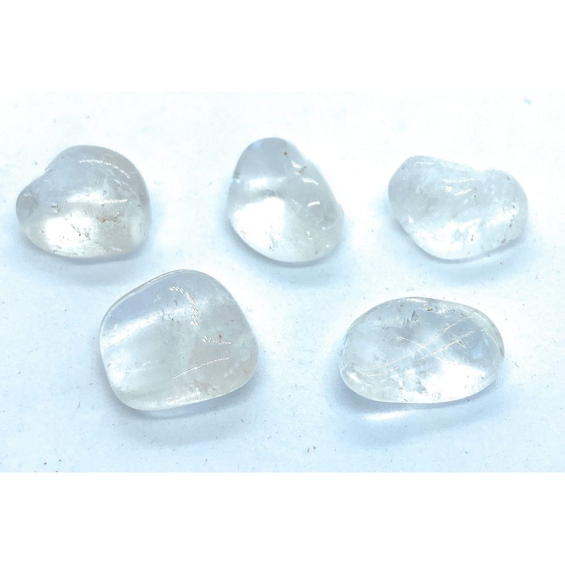 Clear Quartz Small Tumble Stones - 5 Pc