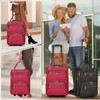 LASUK Underseat Carry On Luggage with Spinner Wheels, Stylish Lightweight