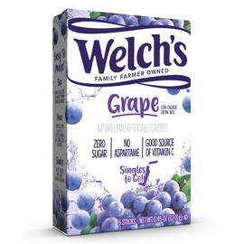 Welch's Singles To Go Water Drink Mix - Grape Powder Sticks (12 Boxes with 6 Packets Each - 72 Total Servings)