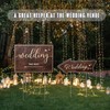 9-Piece Wedding This Way Sign Kit, Double-Sided Wooden Wedding Direction