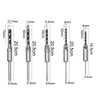 JIUWU Woodworker Square Hole Drill Bits, Mortising Chisel Set, 5pcs