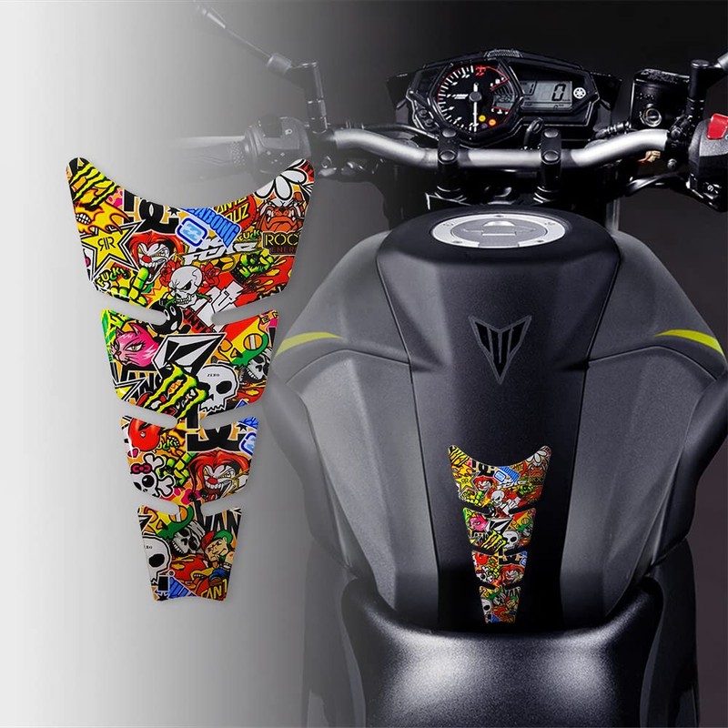 Quattroerre 18186 Tank Protectors Moto Sticker Bomb Universal Slim