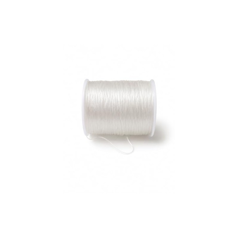 Genérico Hilo Elástico Transparente 0.7m x 100m, para Pulseras, Abalorios