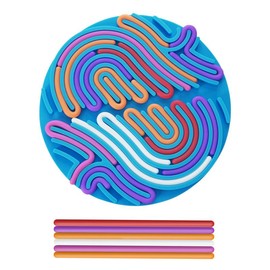 Silicone Sensory Fidget Toys Sensory Activity Board For Stress Anxiety Calm Down Travel Airplane Essentials Toys:_Rainbow