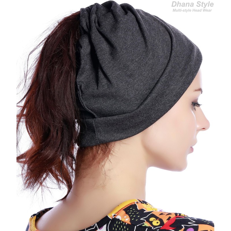 Dhana Style 3-Way Twisted Turban Elastic Stretch Loop Mask Beanie