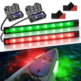 Botepon Battery Powered Led Navigation Lights For Boats Led, IP67 Waterproof Kayak Lights For Night Kayaking, Kayak Navigation Light Power by 2 AA Batteries, Dinghy, Paddle Board Light
