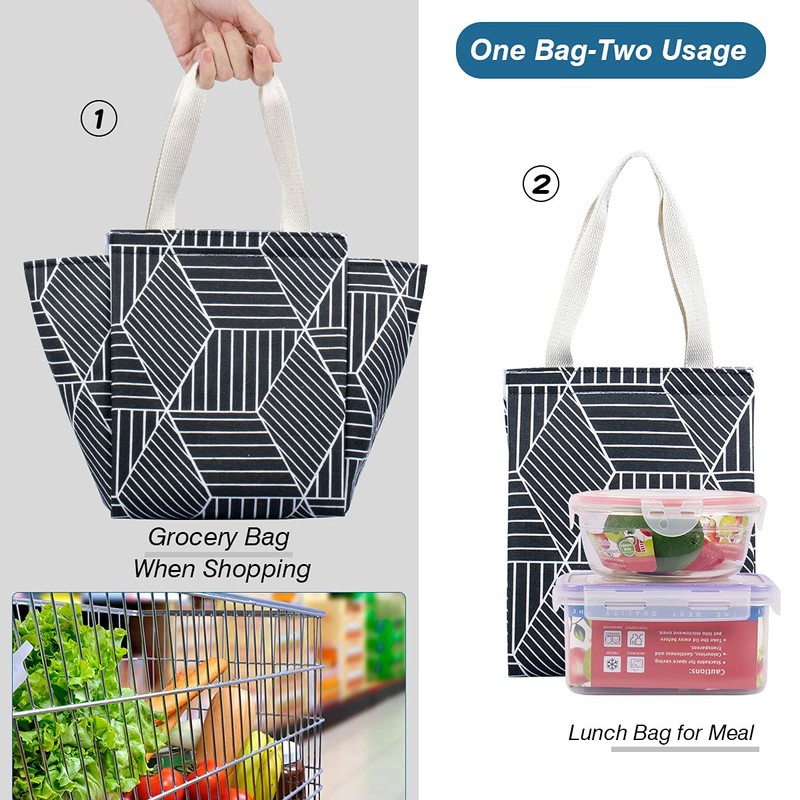iknoe Insulated Lunch Bag for Women, Durable Wide-Open Foldable &