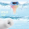 Pool Wireless Thermometer & Wireless Receiver, IPX8 Waterproof Bath Thermometer,