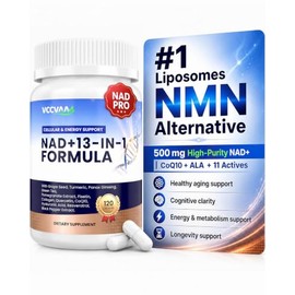 Suplemento NAD con resveratrol, nicotinamida, ribósida, quercetina y CoQ10 - Apoyo antienvejecimiento para energía, enfoque, salud inmune y celular 12