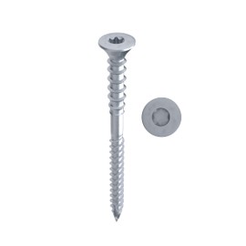 TOX Spacer Screws Cap 6.0 x 60 mm, Galvanised Steel Spacer Screw, Millimetre-Accurate Alignment of Wooden Substructures, TX30, Pack of 100, Includes 1x Bit, 114140416060