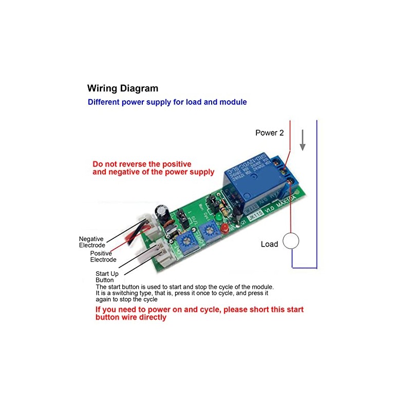 DC 5V 12V 24V Adjustable Cycle Trigger Delay Timing Timer