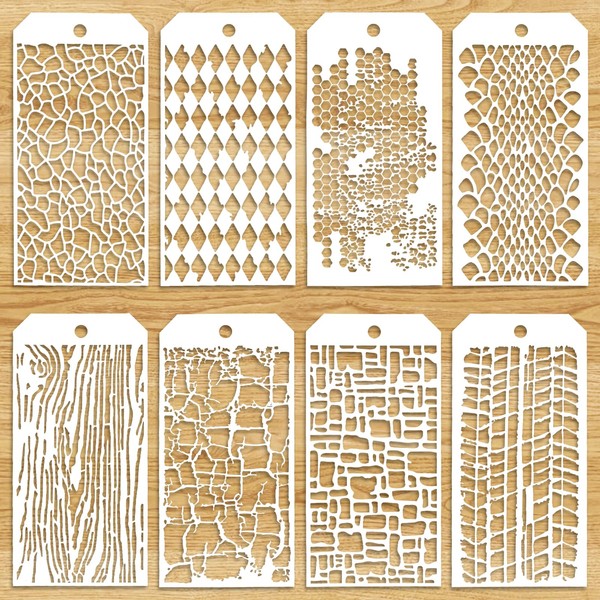 Jeffdad Reusable Stencils, Pack of 8 Mandala Stencils Painting Hollow