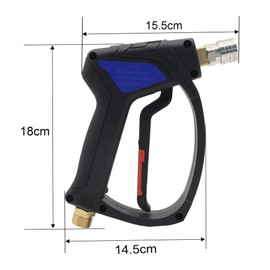 MATXREE 4080PSI High Pressure Washer Gun with 5 Pressure Washer Nozzles, 1/4" Quick Release Jet Wash Gun, Power Washer Short Gun for Car Cleaning (M22 14MM Hose Connector) Pressure Washer Accessories