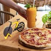 Aijohnny Bicycle Pizza Cutter Wheel with Holder, Robust Bicycle Shape