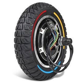 GLDYTIMES 10 Inch Scooter Hub Motor 48V 500W Hub Moter with Solid Off-road Tire 10x2.5-6.1 Tubeless Tire Fit for KUGOO M4 /M4 Pro Electric Scootere