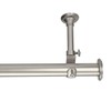 YunNephele Hanging Curtain Rod 36-56 inch Nickel Brushed,1 inch diameter