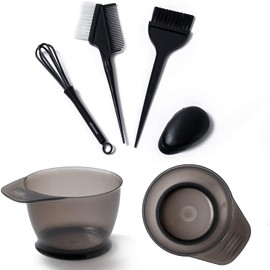 Hair Color Tool Set [Hair Dye Brush + Comb (with Brush) + Whipper + Cup + Ear Cap Included!] Hair Color Set, Hair Dye Brush, Hair Color Brush, 5 Piece Set, Convenient, Salon, Hairdresser, Professional, Beauty Salon, Home Use, Unisex