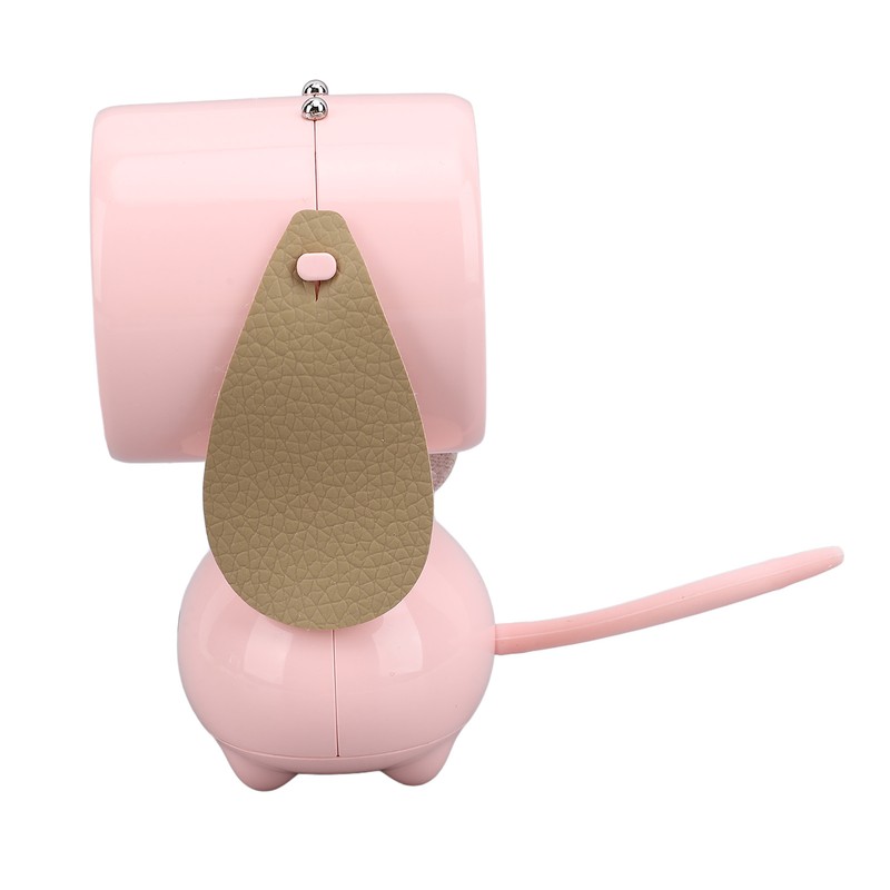 Handheld Fan Cute Cartoon Dog Shaped 3 Speeds Rechargeable Portable