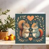 Squirrels Anniversary Card Valentines - Him Her Romantic Love Card