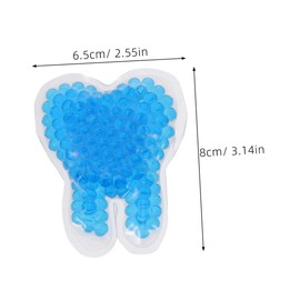 Gatuida 4pcs Gel Ice Pack for Cold and Hot Therapy Tooth-shaped Design for Gum Swelling Neck and Muscle Soreness Flexible and Reusable Ice Bags