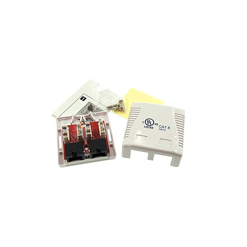 odedo CAT 6 Gigabit 250 MHz Connection Box Surface-Mounted Box