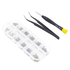 MCMASKE Métrico 12 tipos M1 M1.2 M1.4 M1.6 Kit surtido de tornillos de cabeza fina plana Phillips más pequeños