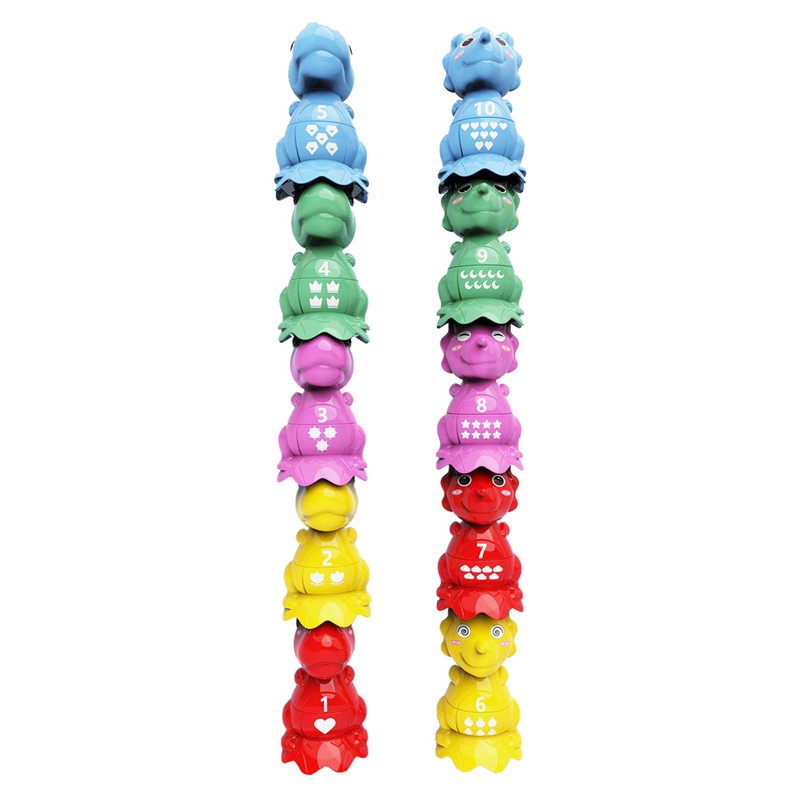 10pcs Dinosaur Matching Toys Toddler Stacking Sorting Toys Educational Counting