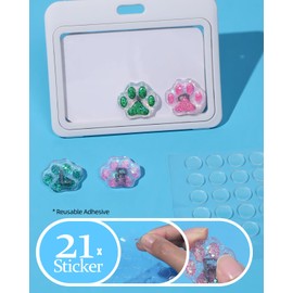 Plifal Xray Markers with Lead Initials Paw - X-ray Markers Glitter Green & Rose Resin Radiology with Letter Include Reusable Adhesive Tape to Nurse Radiologist Badge Reel Buddy, Easy to Identify