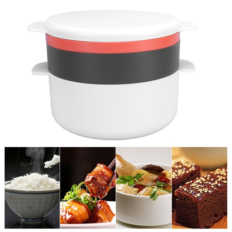 Multifunctional Round Rice Steaming Box Microwave Oven Special Lunch Box