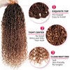 Curly Faux Goddess Locs Crochet Hair 18Inch Pre Looped Synthetic