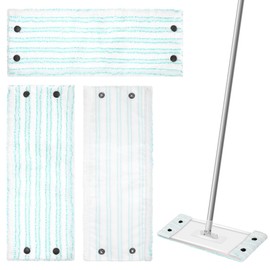 Pack of 3 Mop Covers Compatible with Leifheit Combi/Clean Twist M Micro Duo, Efficient Microfibre Floor Mop Replacement Cover, Reusable Mop Cover for All Floors