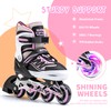 2PM SPORTS Cytia Pink Girls Adjustable Illuminating Inline Skates with