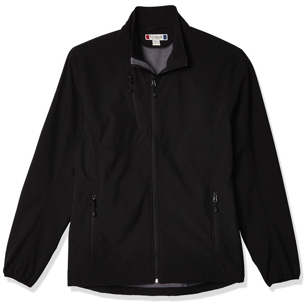 Clique Men's Narvik Colorblock Softshell Jacket, Black/Black, XXX-Large
