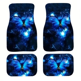 EOHMAK Car Floor Mats Non-Slip Automotive Floor Mats All-Weather Front Rear Car Floor Foot Mat Sets of 4 Pieces Foot Mats Rugs Carpet for Car Trucks SUV Sedans (NO.78)