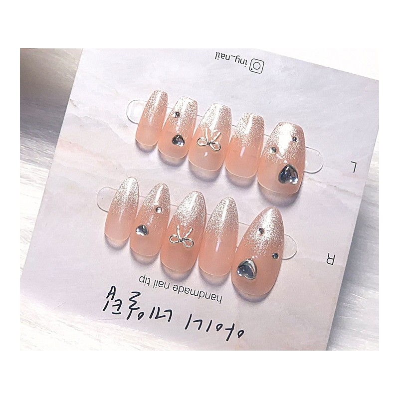 [In-store special discount] Balsam Water Coral Magnetic Gel Handmade Nail