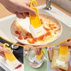MANSVS 4 PCS Silicone Pan Scraper, Dish Scraper Plastic Pan