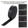GORGECRAFT 1/2" Wide Faux Grain Buffalo Black Leather Strip 79"