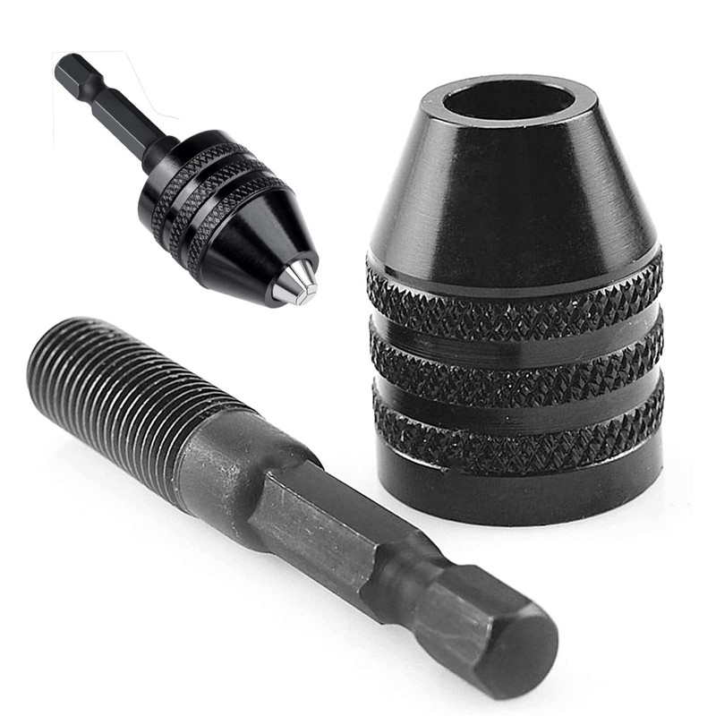 XTVTX 0.3-6.5mm Keyless Drill Chuck Conversion Tool 1/4 inch Hex