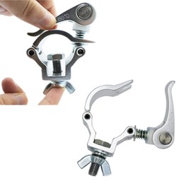 2 Pack Quick Release DJ Stage Lighting Truss Clamp OD Tubing Pipe 1-1/4-1-3/8 inches 32-35mm Heavy Duty 165 Lbs TUV Aluminum Alloy for Moving Head Light Par Light Spotlight