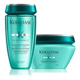Kit Tratamiento Para Cabello Daado Debilitado y Procesado Krastase Extentioniste Bain 250 Ml  Masque 200 Ml                                           