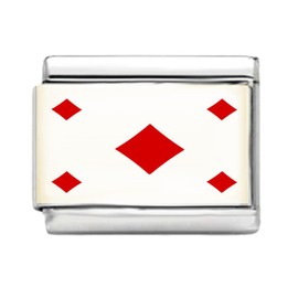 Akki Jewellery Italian Charms for Bracelet, Classic Links Italy Charm, Silver Gold Stainless Steel, Cult Flower, Animals, Heart for Base Bracelet, Shiny Matte Colour Compatible with Original Rhinestone, Stainless Steel, Cubic Zirconia