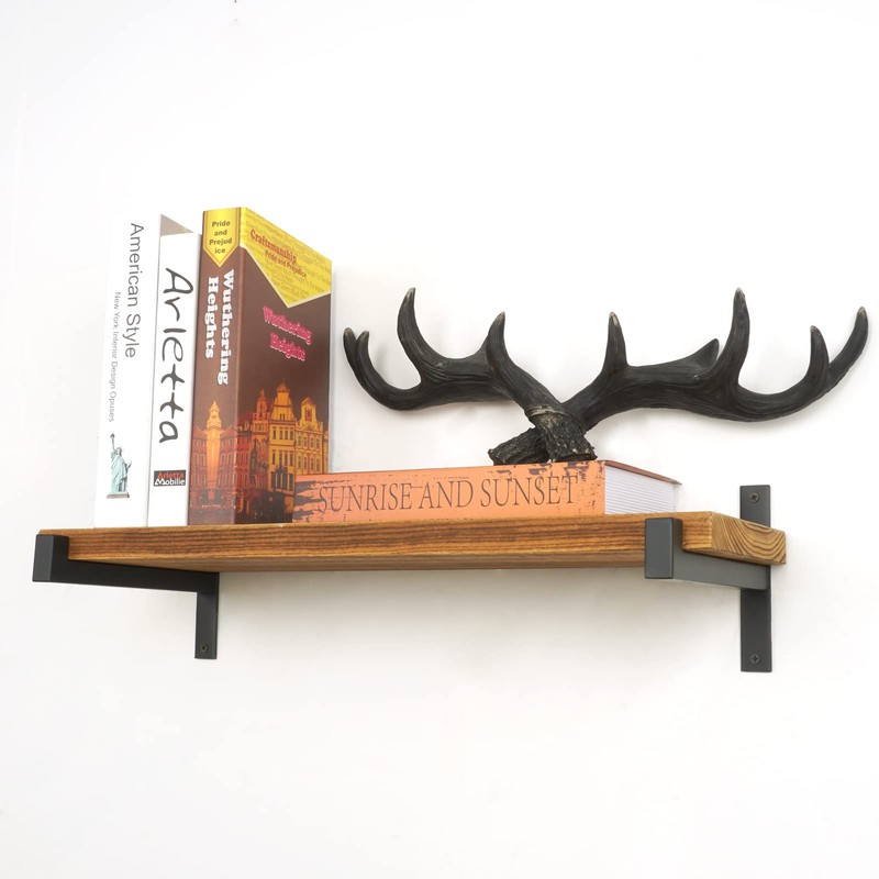 OVOV 2 Pack Shelf Brackets 12 inch Heavy Duty Floating