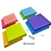 10,2 x 10,2 cm linierte Haftnotizen für Post, 8 helle