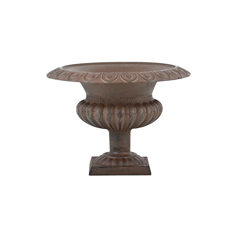 Esschert Design USA XH69 Cast Iron French Urn Planter, Brown,