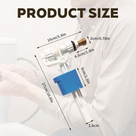Cistern Filling Valve, Filling Valve for Cistern, G3/8 & G1/2 Universal Side Filling Valve, Adjustable Water Quantity, Water Saving, Silent, Cistern Replacement Parts for Most Toilet Sinks