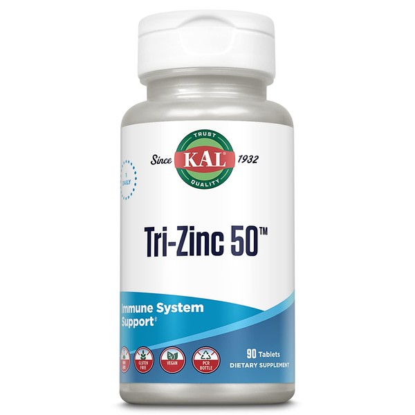 Kal 50 Mg Tri Zinc Tablets, 90 Count