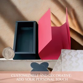 BBJ WRAPS 12 Cavity Chocolate Gift Packaging Box Wedding Party Paper Favor Boxes, Set of 10 (Red)