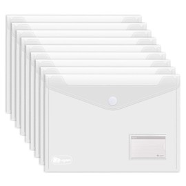 25 x Velcro A4 Document Wallets for Filing Documents with Letter Pockets and 30 Gifted Business Cards