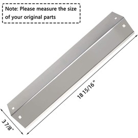 BBQ-Element Heat Plates Shields Compatible for Char Griller 5050, 5650, 3001, 5072 Grill, 3-Pack Stainless Steel Heat Tent Burner Cover Flame Tamers for Chargriller Duo 5050, King Griller 3008